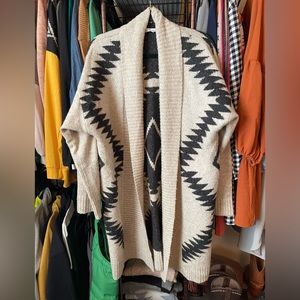 Aztec western cardigan sweater